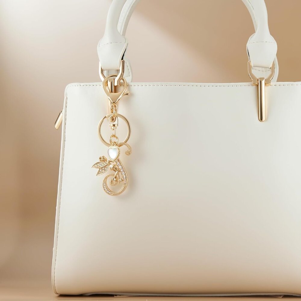 Personalized Gold Initial Keychain With Unique Fa… - image 6